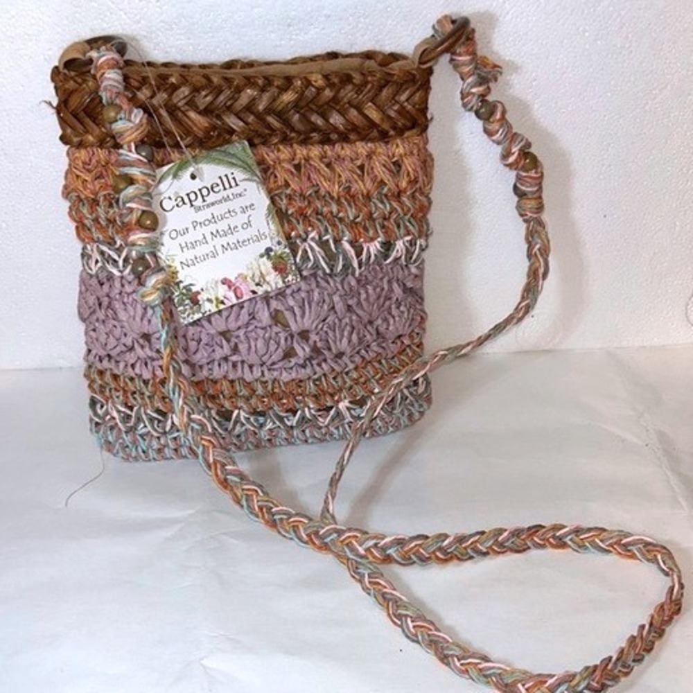 Cappelli Multicolor Handmade Woven Crossbody Bag - Picture 2 of 5
